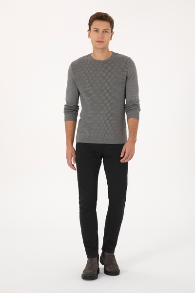 U.S. Polo Assn. Men's Gray Melange Sweater 50307827-Vr086