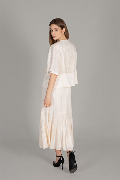 GUMANIZE Γυναικείο Σετ Φούστα με Στρογγυλή Λαιμόκοψη Godeli