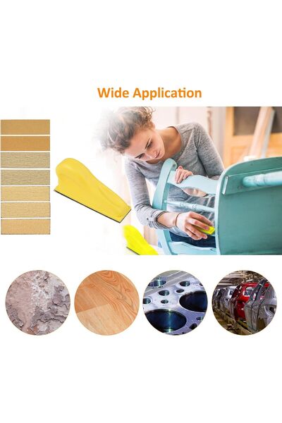 EACAM Micro Sander Kit 3.5 x 1 Inch Mini Detail Sander with 70 Sandpaper Sheets