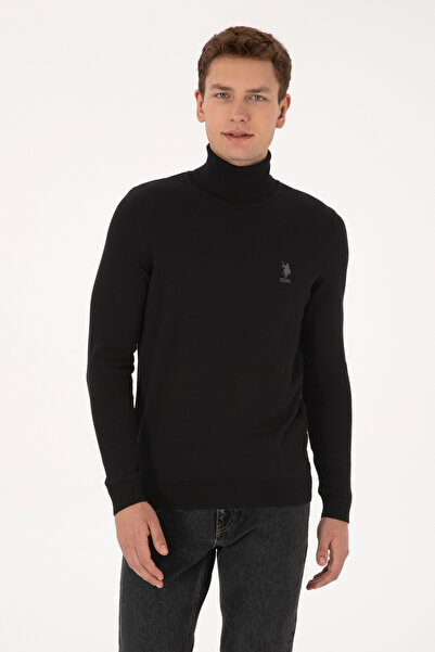 U.S. Polo Assn. Men's Black Basic Sweater 50307760-Vr046