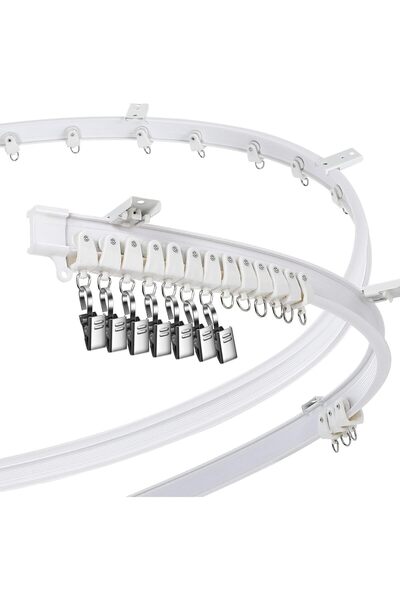 MAKINGTEC Bendable Curved Ceiling Curtain Track, 5 m, White