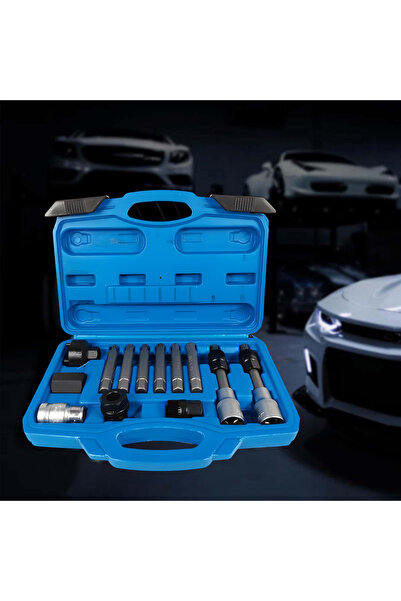 Generic 13-Piece Alternator Pulley Removal and Installation Tool Kit with Splined, Star and Hex Bits