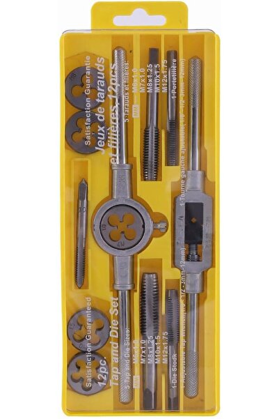BMB TOOLS Metric Screw Tap 12-Piece Tap & Die Set with Handles and Case