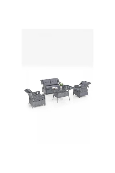 SALINCAKCIM RATTAN BAHÇE BALKON TERAS CAFE TAKIM 2-1-1 TAKIM