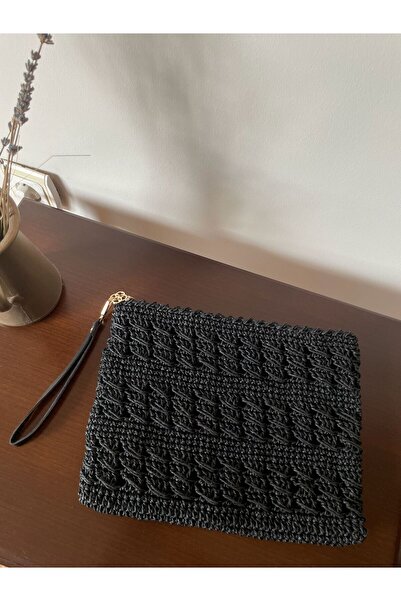 ELİŞİ MODA Handmade Clutch Bag, Hand Bag, Zippered, Lined Bag