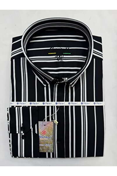 Castelli Striped Stretch Fabric Large Size New Season Men's Shirt