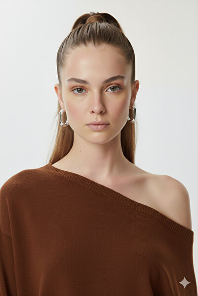 fiolin Pulover tricotat cu umăr deschis