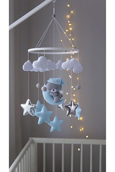 FN Keçe Bebek Beşik Dönencesi | El Yapımı | Pastel Tonlarda Bebek Odası Süsü ...