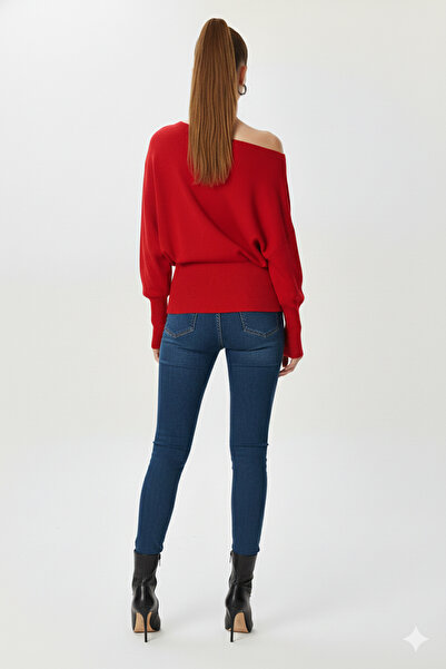 fiolin Off Shoulder Knitwear Sweater