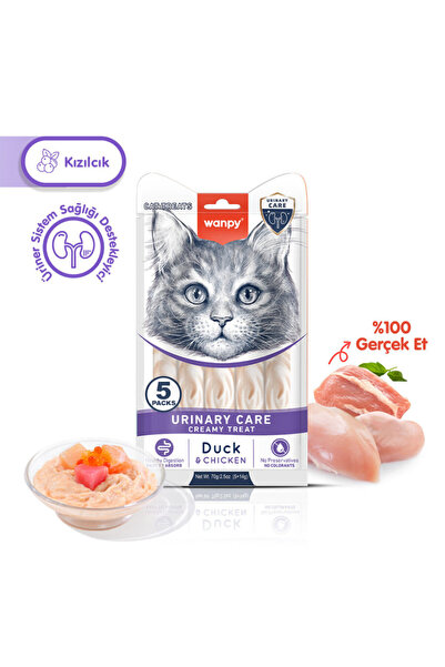 Wanpy Üriner Sistem Sağlığı Destekleyici Kedi Ödül Maması Ördek & Tavuk Kedi ...