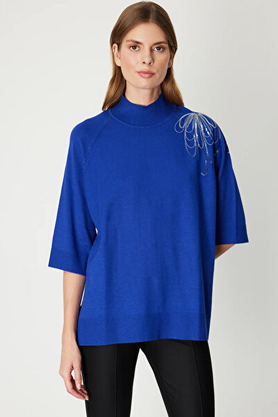 ON Pulover din tricot brodat cu lanțuri Omzu