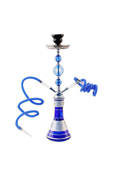 l'elefante شيشة صغيرة من الفولاذ المقاوم للصدأ باللون الأزرق العربي الفاخر - أنبوب زجاجي فاخر للحفلات الراقصة/البار