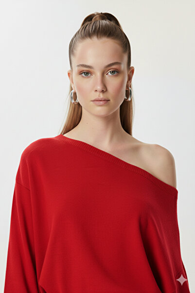 fiolin Off Shoulder Knitwear Sweater