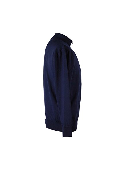 trender Half Zipper Navy Blue Men's Sweater Alp01