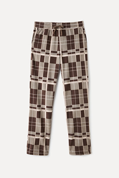 Mudo Soft Textured Plaid Pajama Bottoms