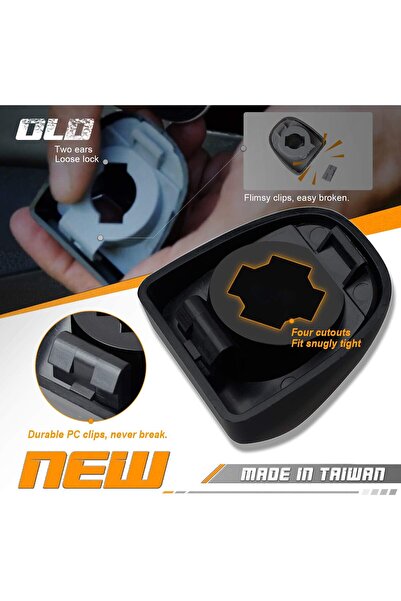 HERCOO أضواء لوحة الترخيص - عدسة مصباح - غطاء أسود (عبوة من قطعتين)