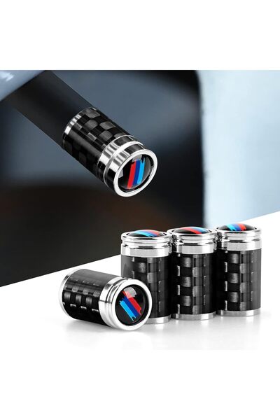 Generic أغطية صمامات إطارات السيارات من ألياف الكربون من HENGYUESHANG، 4 قطع ...