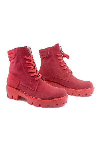 romana Rom-Roberta Women's Casual Suede Boots - Red