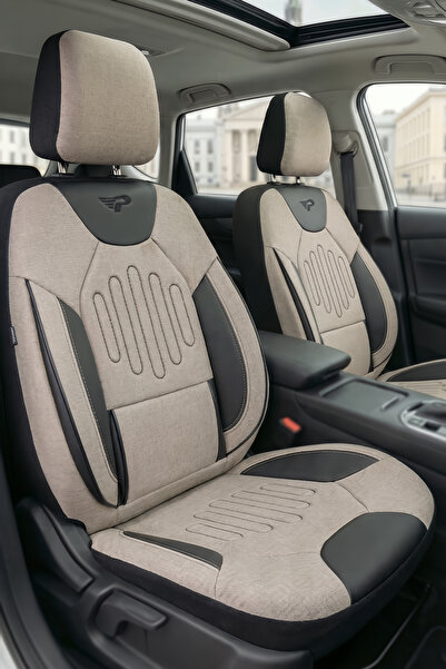 Panda Kılıf Panda Vibe Series Linen Fabric Car Seat Cover - Full Set