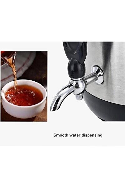 Generic Electric Turkish-Style Samovar 4L Stainless Steel Water Boiler with Ottoman Teapot