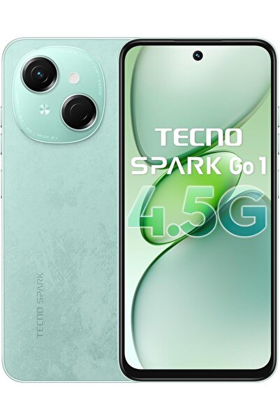 TECNO Spark Go 1 Dual SIM 4.5G Android 14 Smartphone (Magic Skin Green, 128+4)