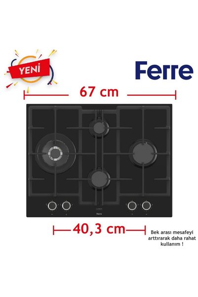 Ferre FlowArt&SilentArt BAQ Sessiz Siyah Ankastre Set ( D063-SA + QBL62CS + ED075-WFA Wok )