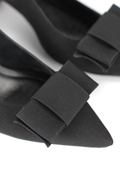 Gökhan Talay Nira Flexible Soft Non-Slip Sole (4 cm) Black Suede Open Elastic Women's Thick Heeled Shoes