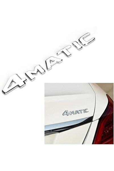 Generic شعار سيارة HUIANTS ثلاثي الأبعاد 4MATIC ABS لسيارة مرسيدس بنز - فضي