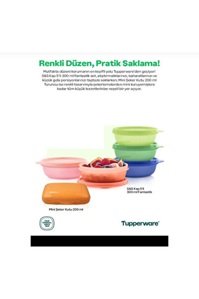 Tupperware Şekar Candies Come in Packs of 5 and Mimi Candy Is 200 Ml.
