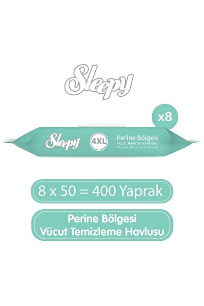 Sleepy Perine Bölgesi Vücut Temizleme Havlusu 8x50 (400 Yaprak)