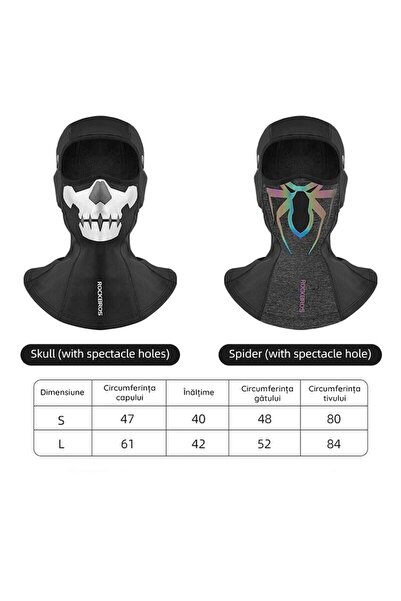 SOHO Balaclava for sports activities, size S, storage pouch, Black