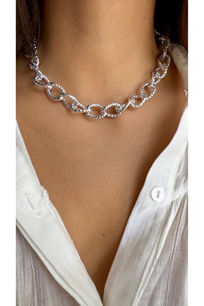 Gigi Yıldız işelemeli gümüş kolye