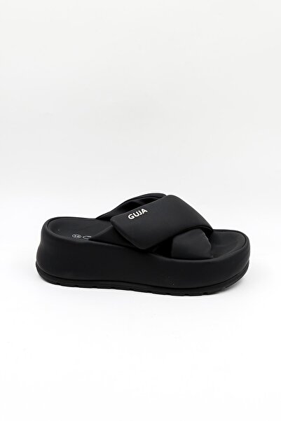 Guja Ortopedik Dolgu Topuklu Terlik GJ400-11 Siyah