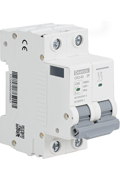 DEERCO 2 Kutuplu 40 Amper Otomatik Sigorta 10KA B Tipi