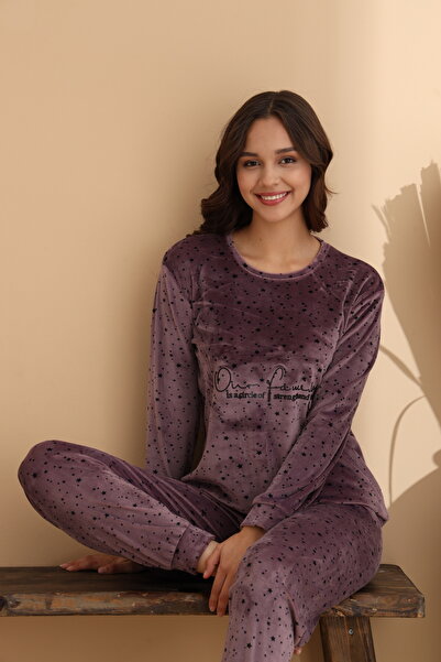 ELİTOL Kadife Starry Dream Kadın Pijama Takımı