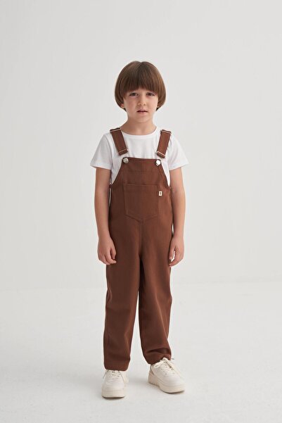 Cigit Gabardin Salopet 2-7 Years Old Brown