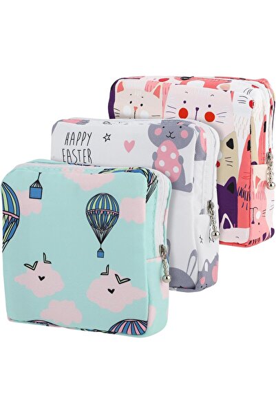 NALACAL 3 قطع من أكياس الفوط الصحية وحقيبة تخزين الفوط الصحية للنساء والفتيات...