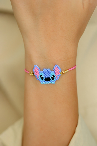 Kübüşün Atölyesi Ka-021 Miyuki Bracelet - Character Series - Stitch