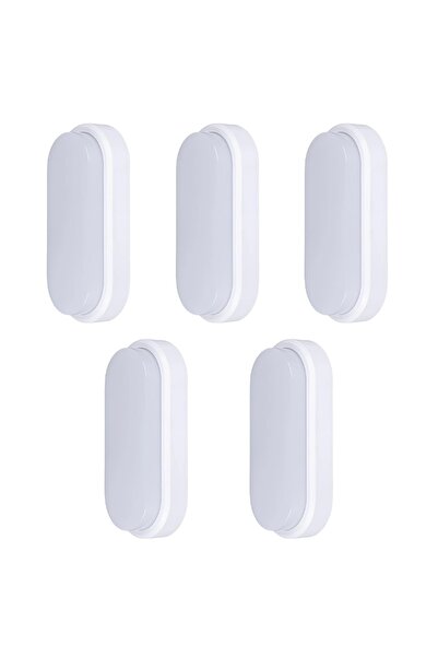 LEDIGANT Set 5 Aplice LED 20W Oval pentru Exterior, 3000K, Alb