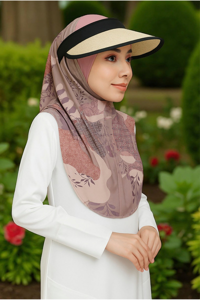 ihvan online Vizör Hasır Plaj Şapkası - Güneşlik Büyük Ağızlı Hasır Şapka - Sarı