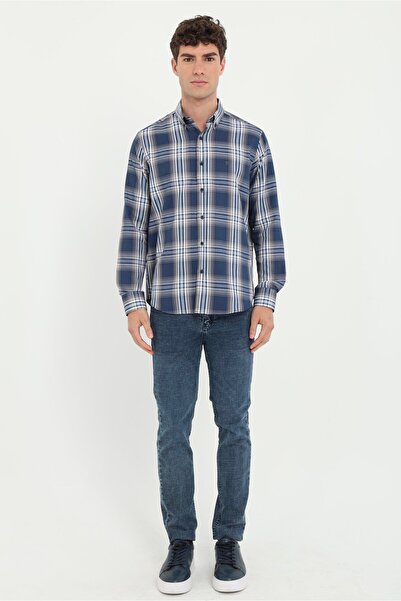 Dufy Erkek Slim Fit Lacivert Jean