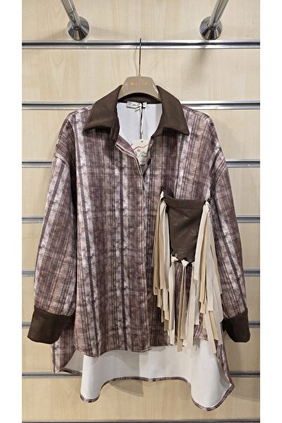 Park Moda Lumberjack Shirt with Tassel Pocket Detail
