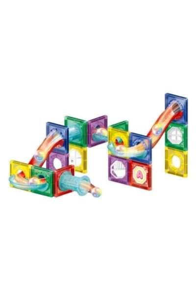 Toy Toy Toy Set de construcții magnetic pentru copii - Labirint cu bile lumin...