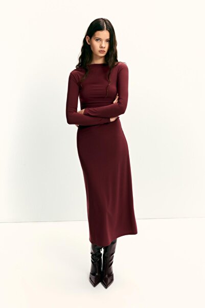 Pull & Bear Soft draped midi dress