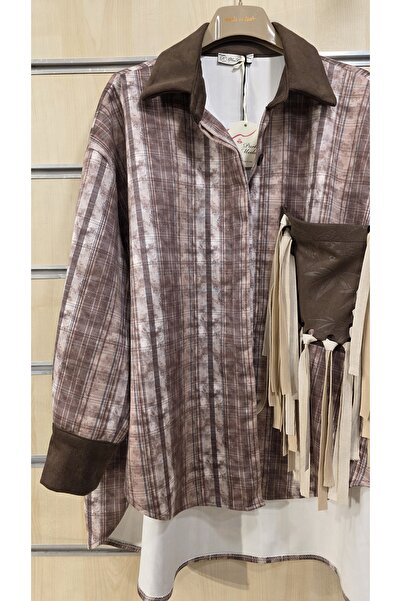 Park Moda Lumberjack Shirt with Tassel Pocket Detail