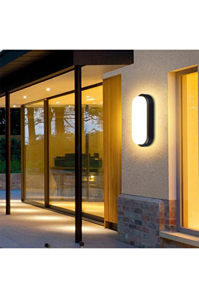 LEDIGANT Aplica LED 12W Oval Exterior, 6500k, Negru