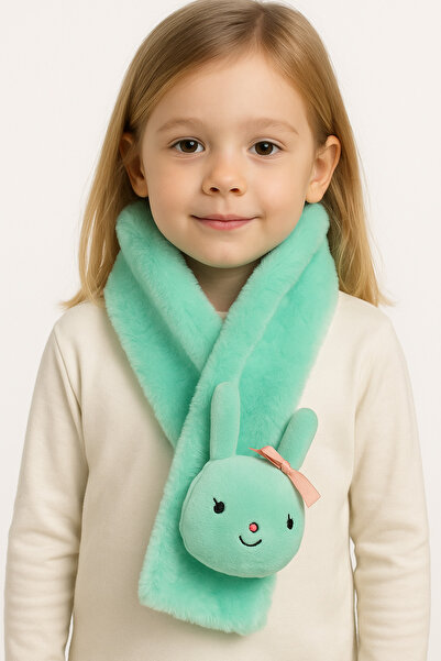 TChic Rabbit Detailed Plush Children's Scarf