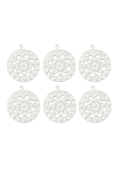 IMALDI PRO Set of 6 Christmas Ornaments, -Friendly, 3D Printed, White