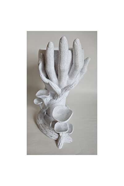 IMALDI PRO Decorative Pot, 25x20cm, Plastic, Grey Marble