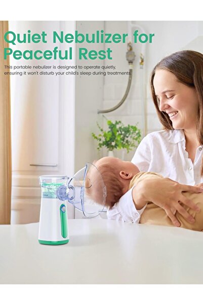 SCIENISH Automatic Handheld Mesh Inhaler Nebulizer for Adults and Children (Green)
